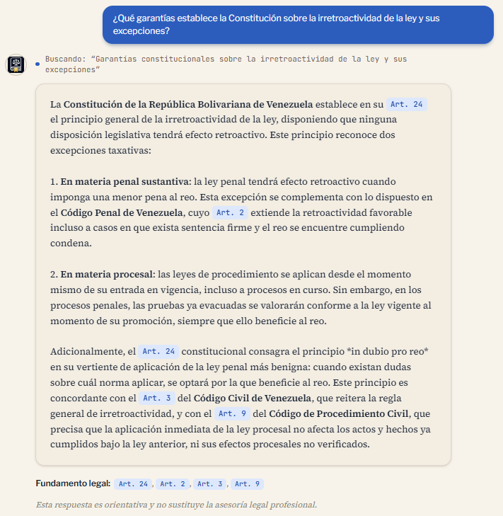 Consulta técnica con razonamiento jurídico y su fundamento legal citado al pie.